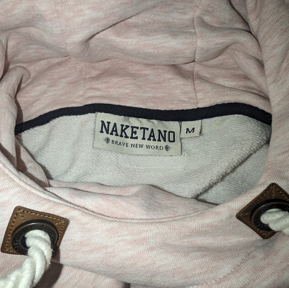 Naketano Heather Pink Hoodie Size Medium - Picture 13 of 13